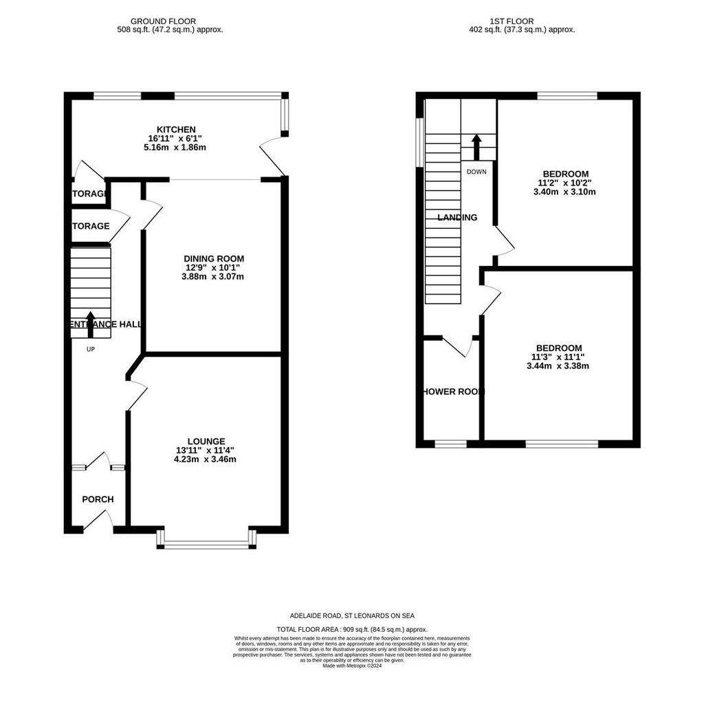 2 bedroom detached house for sale - floorplan