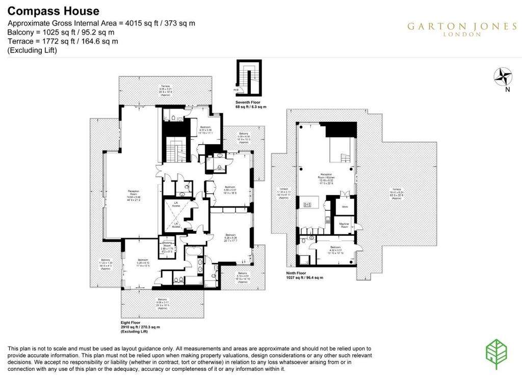 5 bedroom penthouse apartment to rent - floorplan