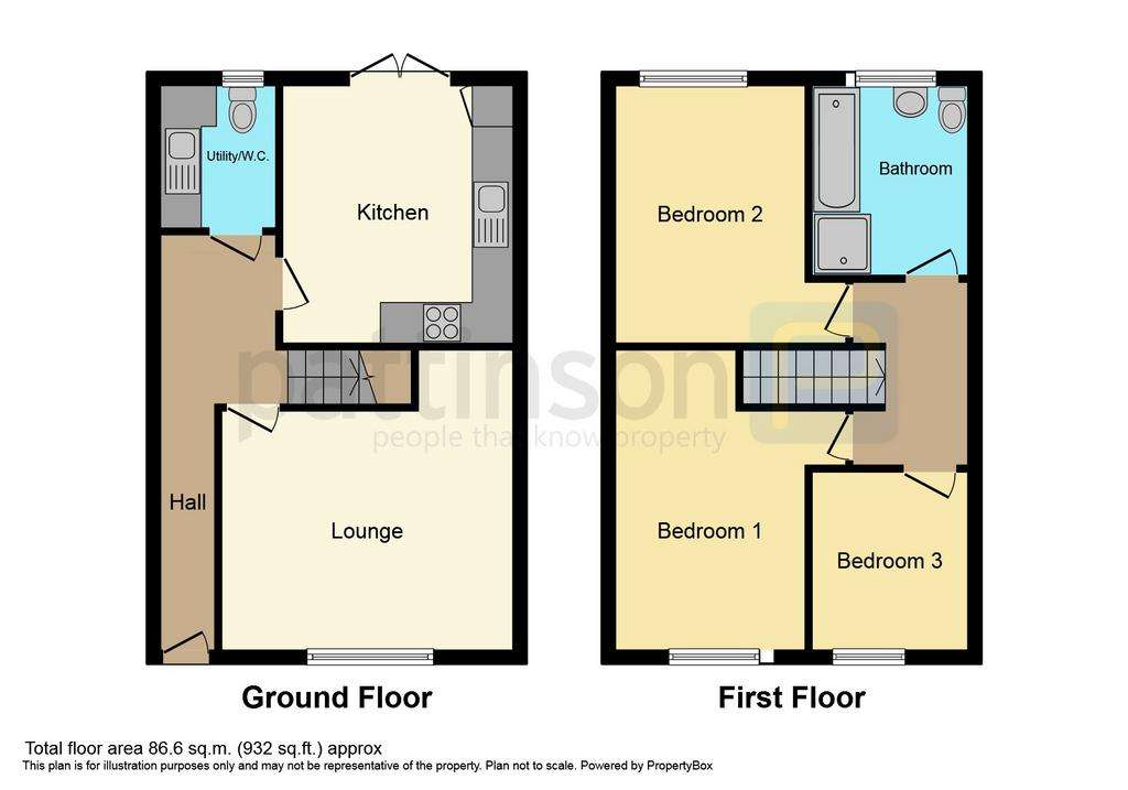 3 bedroom terraced house for sale - floorplan