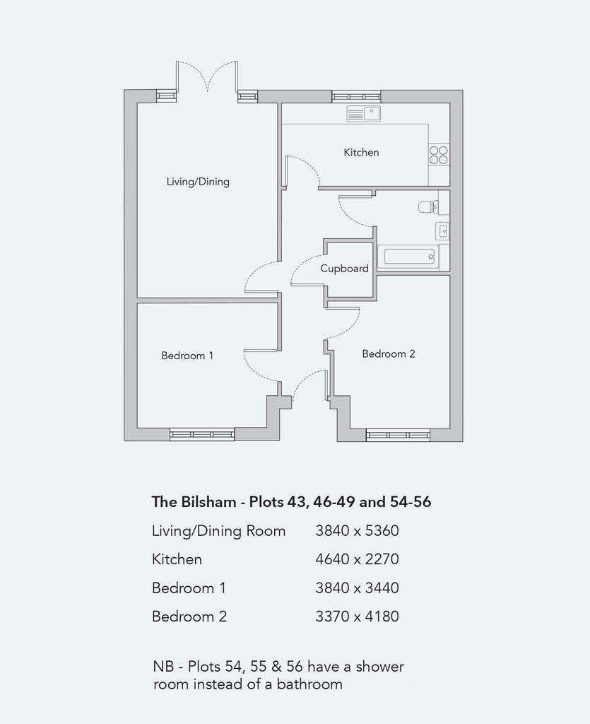 2 bedroom bungalow for sale - floorplan