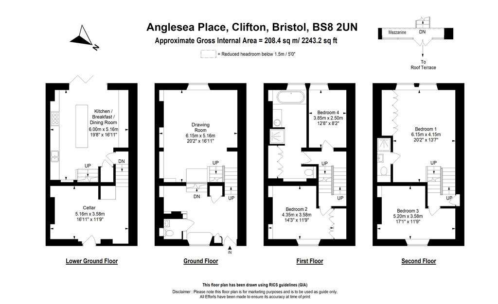 4 bedroom town house to rent - floorplan