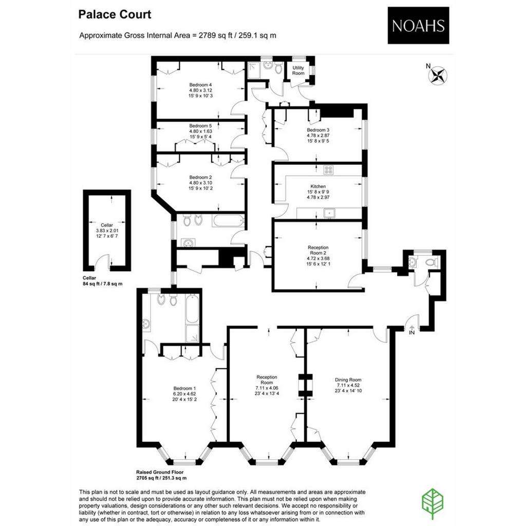 5 bedroom flat for sale - floorplan