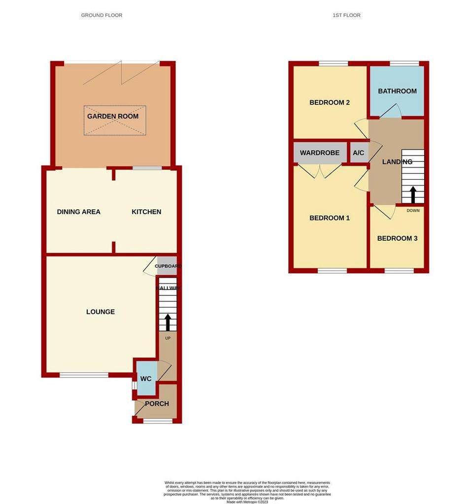 3 bedroom semi-detached house for sale - floorplan