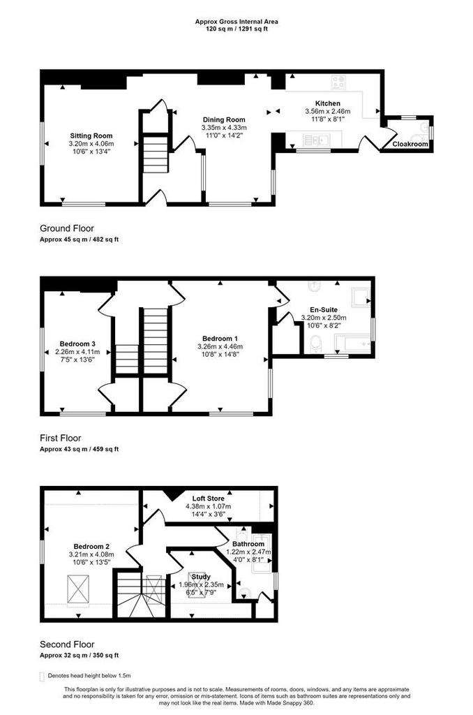 4 bedroom end of terrace house for sale - floorplan