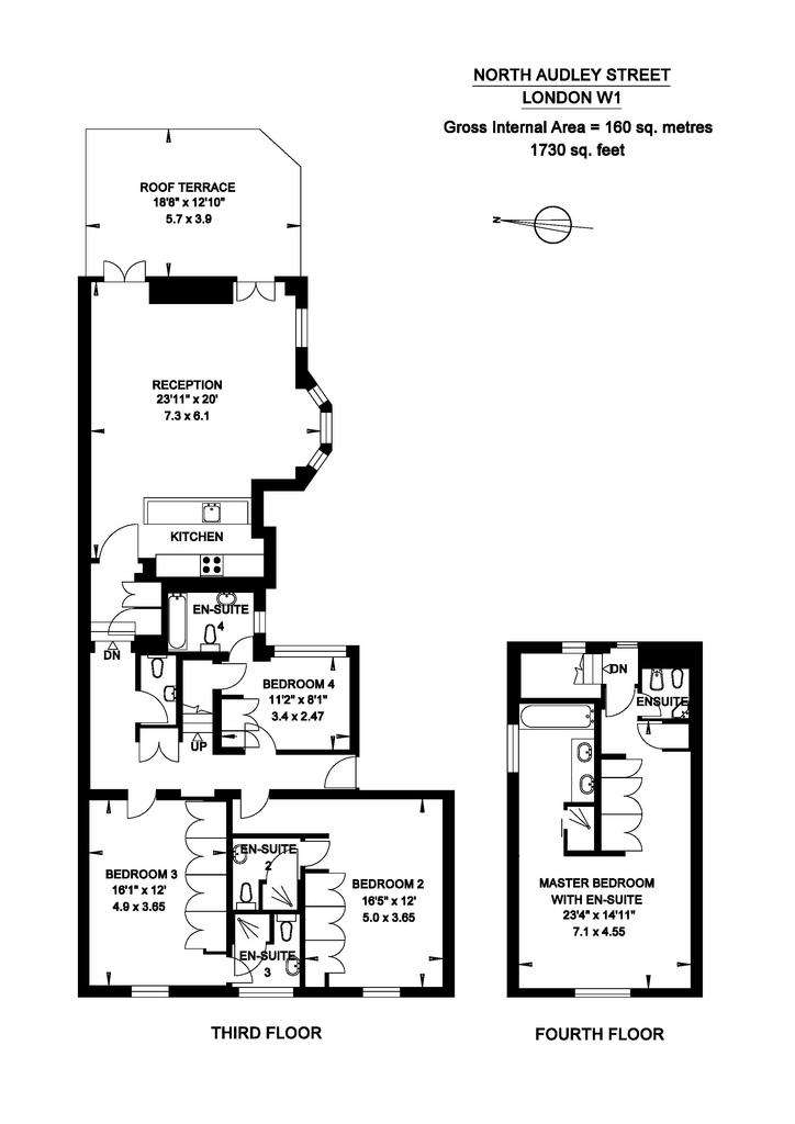 4 bedroom flat to rent - floorplan