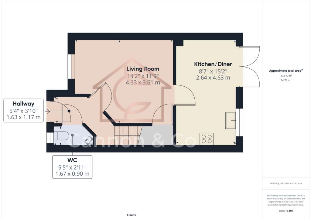 3 bedroom semi-detached house for sale - floorplan