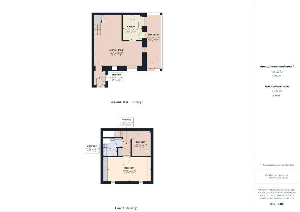 2 bedroom mews house for sale - floorplan