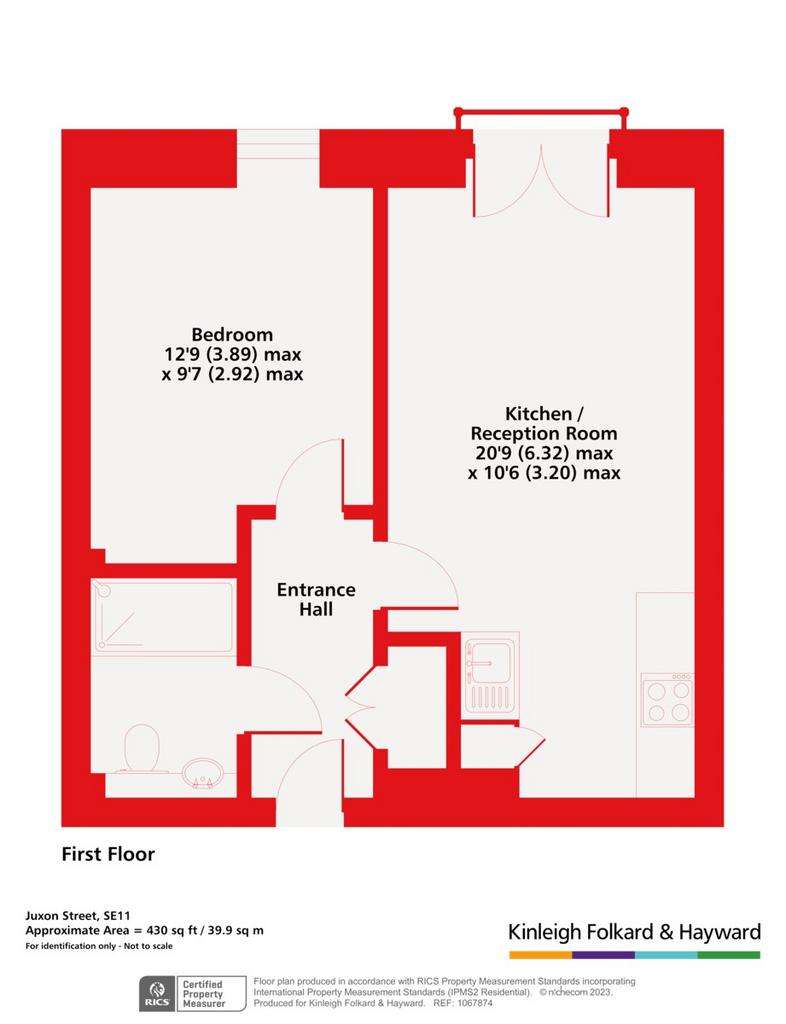 1 bedroom flat for sale - floorplan