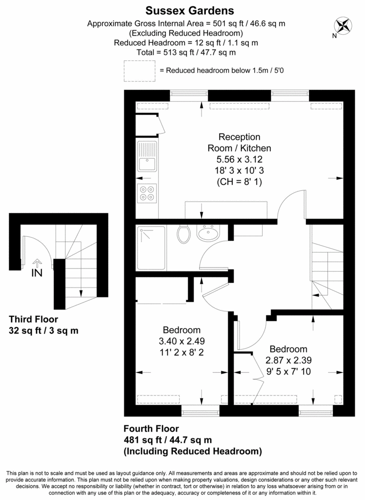 2 bedroom flat to rent - floorplan