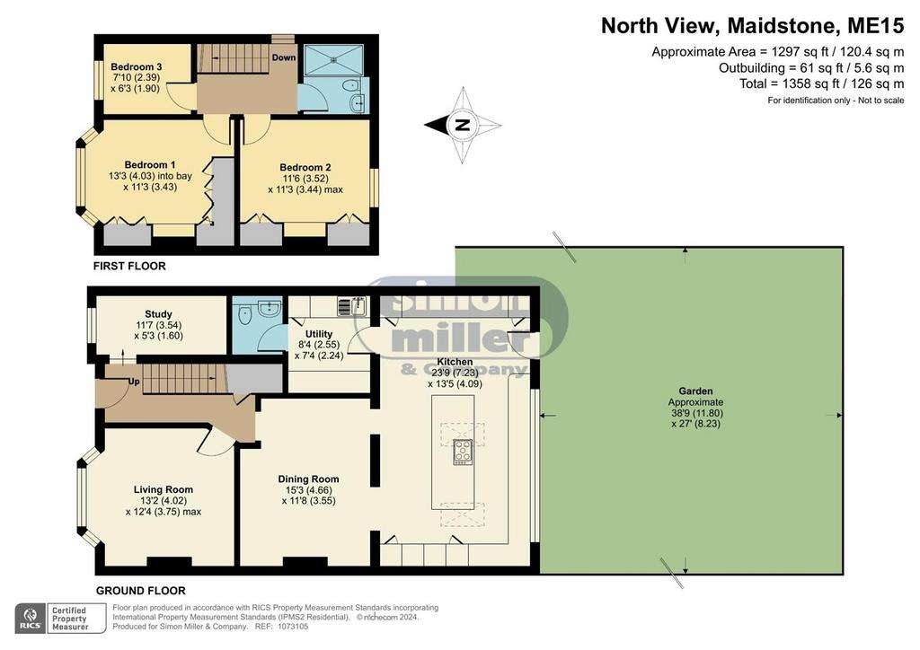 3 bedroom semi-detached house for sale - floorplan