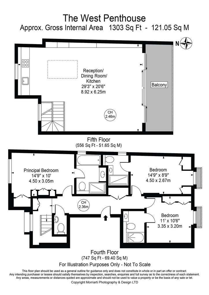 3 bedroom penthouse apartment to rent - floorplan