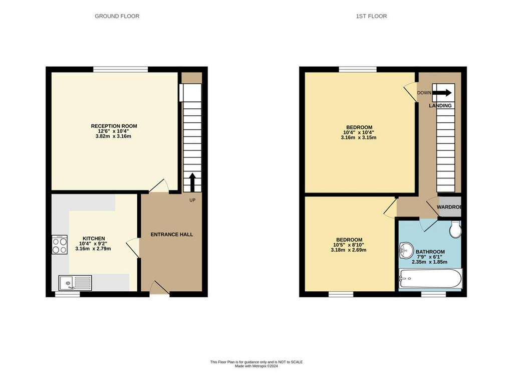 2 bedroom maisonette to rent - floorplan