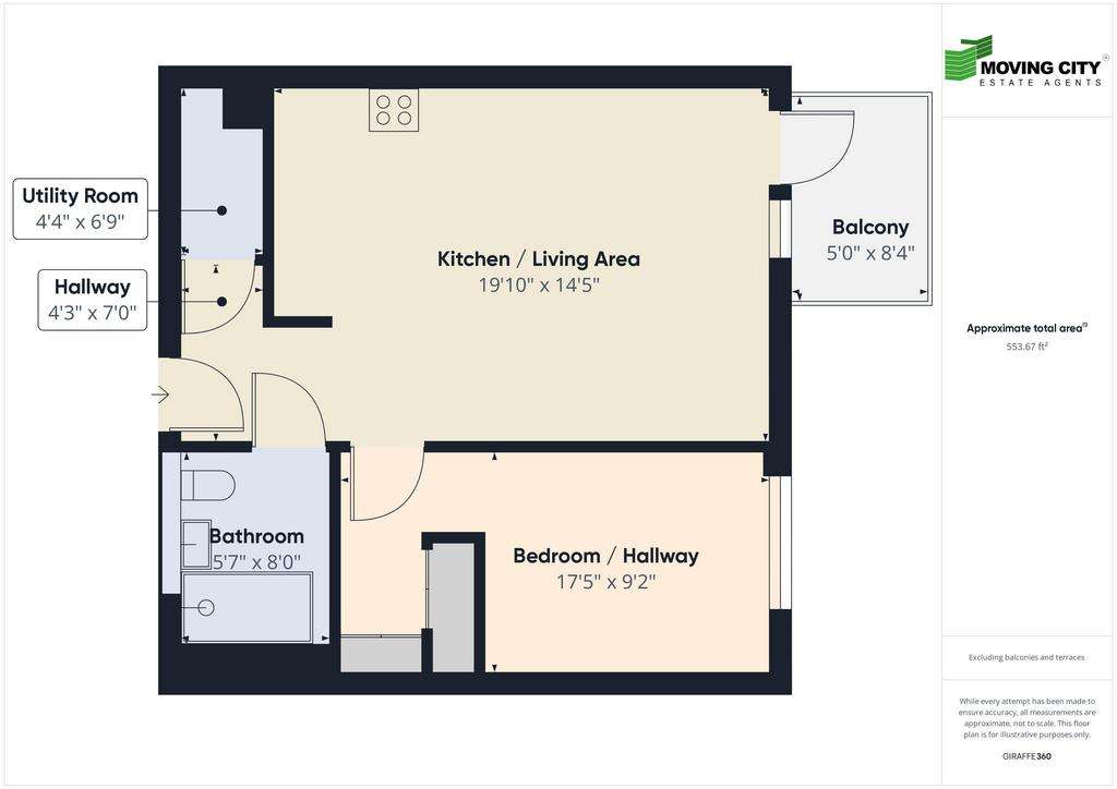 1 bedroom flat to rent - floorplan