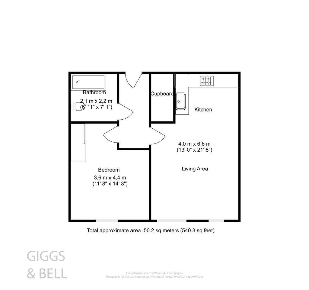 1 bedroom flat for sale - floorplan