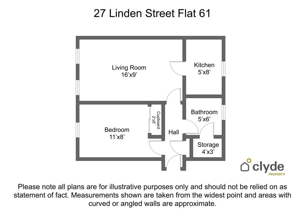 1 bedroom flat to rent - floorplan