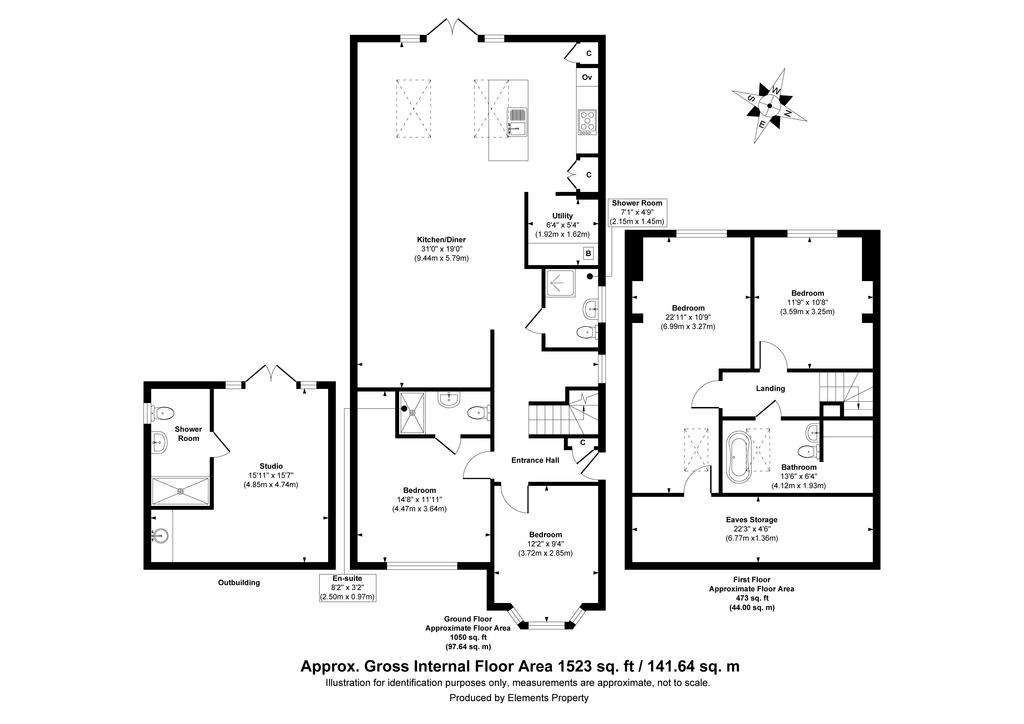 4 bedroom semi-detached bungalow to rent - floorplan