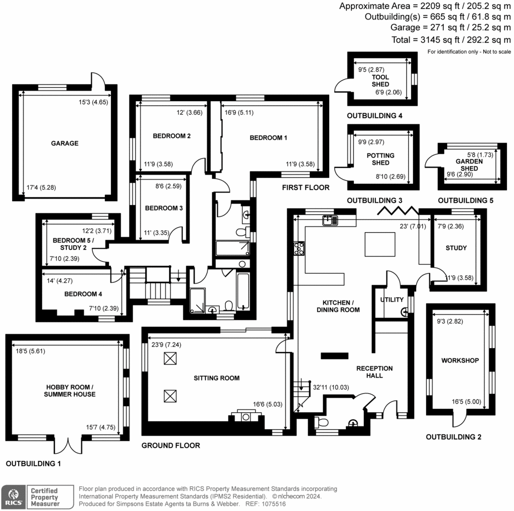 5 bedroom detached house for sale - floorplan