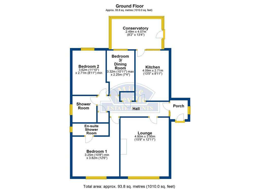 3 bedroom detached bungalow for sale - floorplan