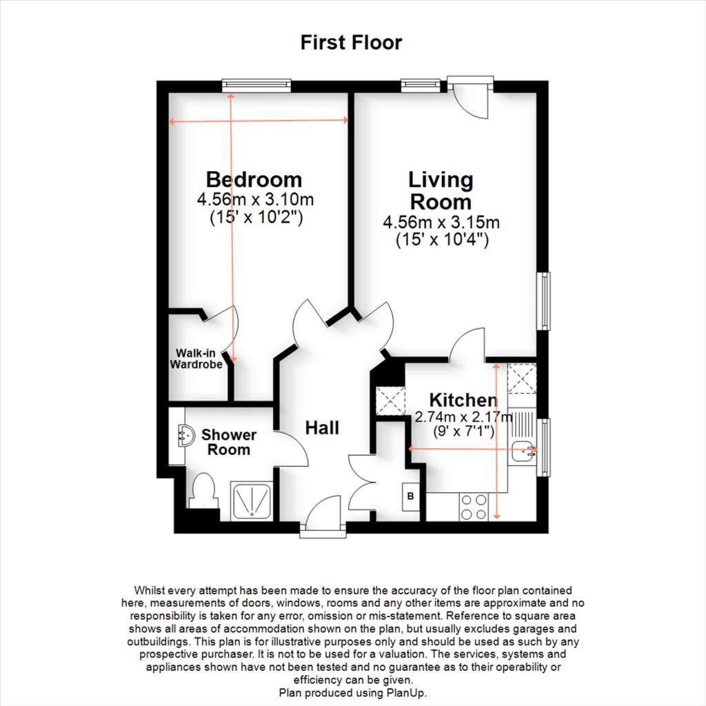 1 bedroom sheltered housing for sale - floorplan