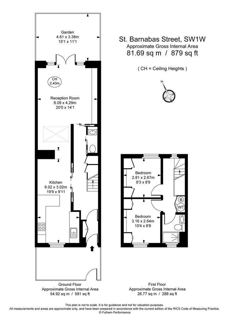 2 bedroom terraced house to rent - floorplan