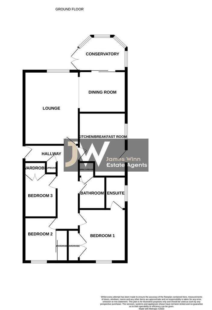 3 bedroom detached bungalow for sale - floorplan