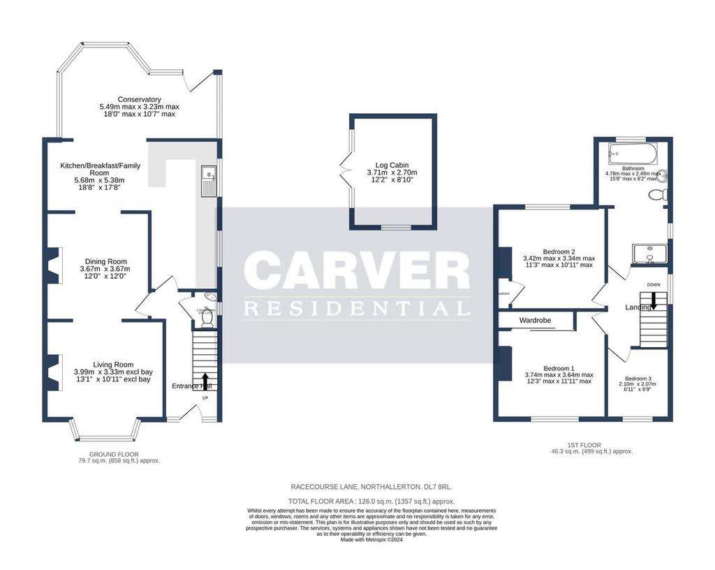 3 bedroom semi-detached house for sale - floorplan