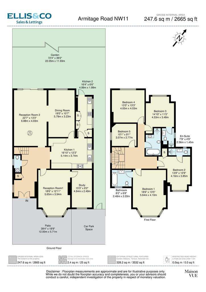 5 bedroom detached house to rent - floorplan