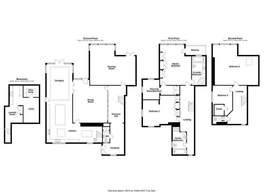 4 bedroom semi-detached house for sale - floorplan