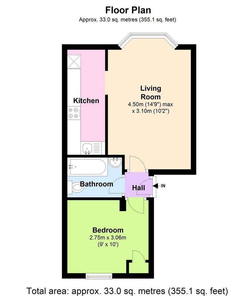 1 bedroom flat for sale - floorplan