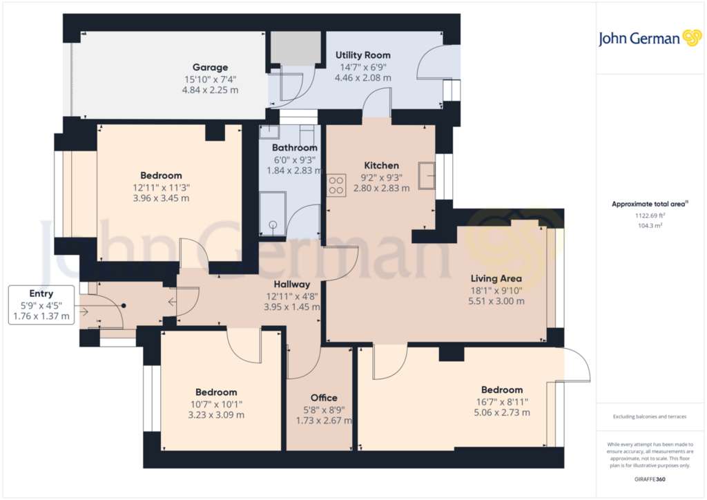 3 bedroom semi-detached bungalow for sale - floorplan