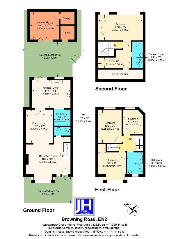 4 bedroom semi-detached house for sale - floorplan