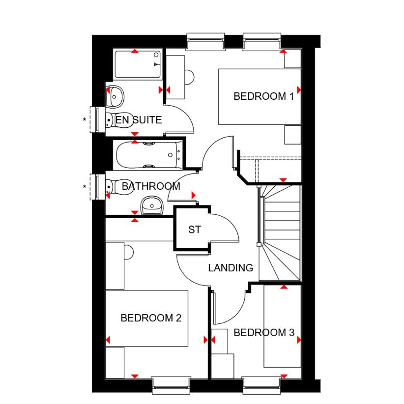 3 bedroom end of terrace house for sale - floorplan