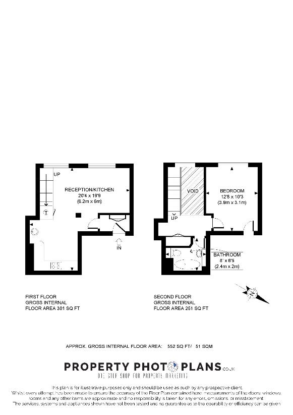 1 bedroom flat for sale - floorplan