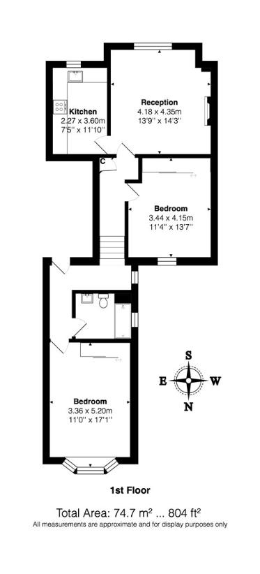 2 bedroom flat for sale - floorplan