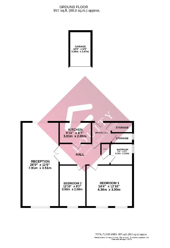 2 bedroom flat for sale - floorplan