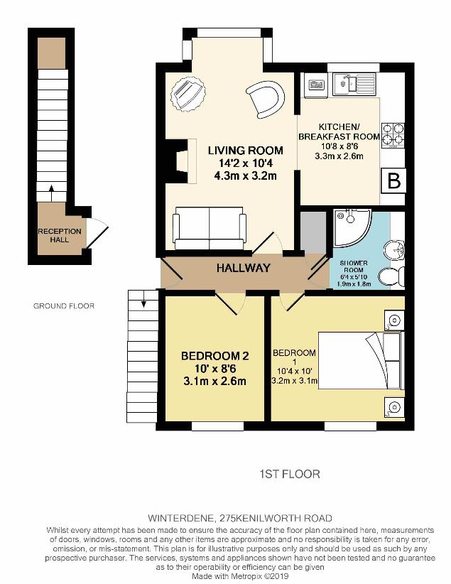 2 bedroom maisonette for sale - floorplan