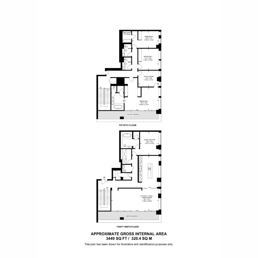 5 bedroom penthouse apartment for sale - floorplan