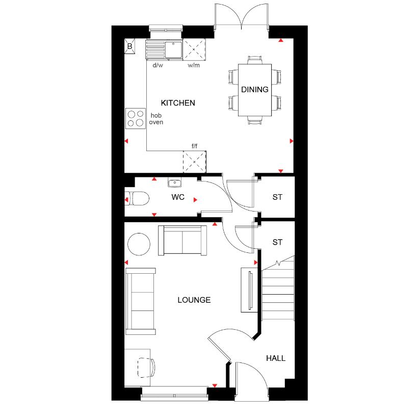 3 bedroom semi-detached house for sale - floorplan