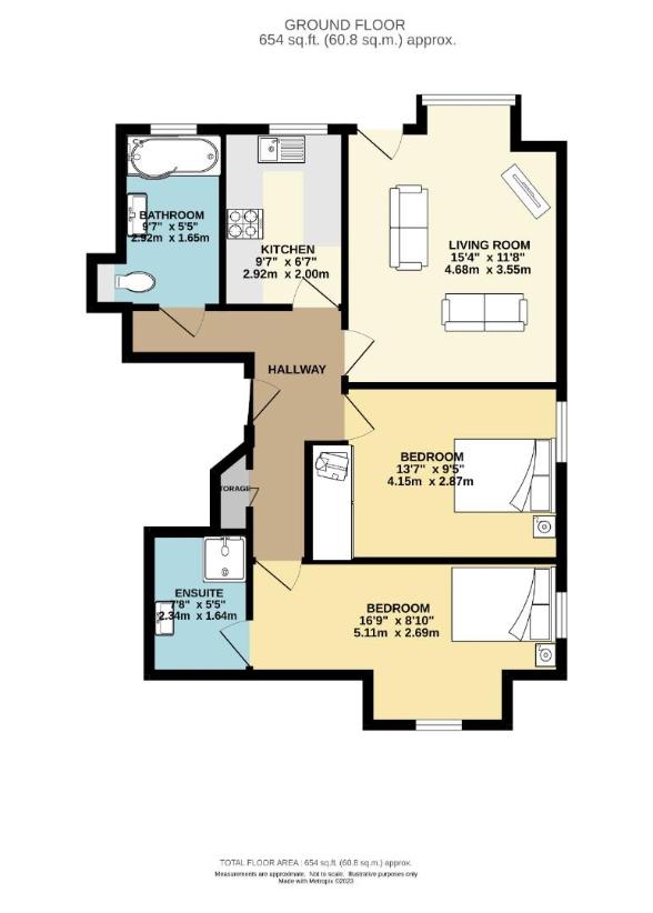 2 bedroom flat for sale - floorplan