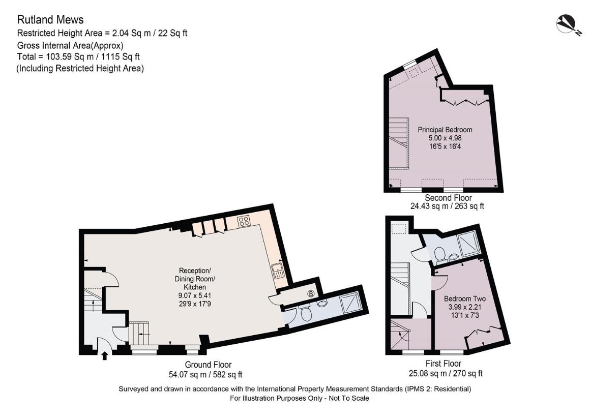 2 bedroom property for sale - floorplan