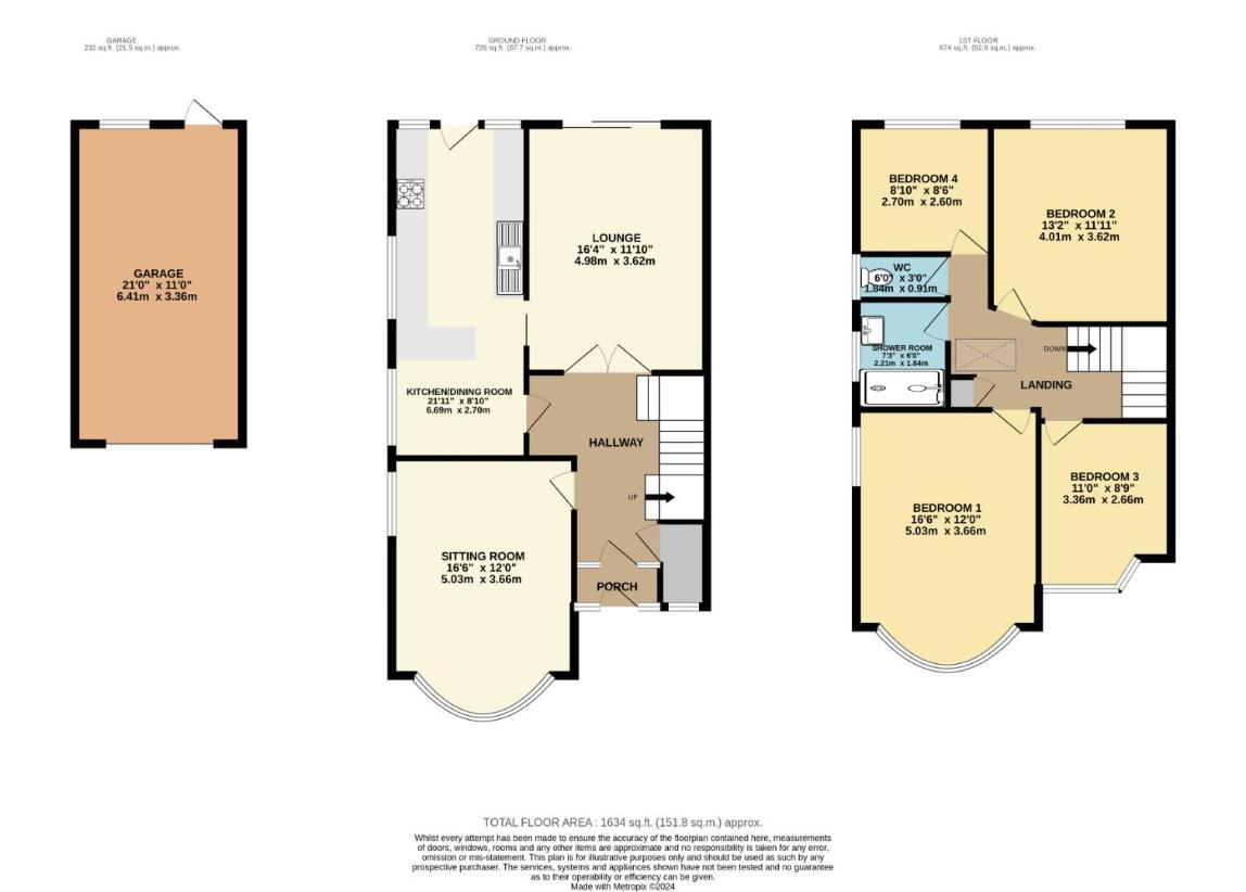 4 bedroom semi-detached house for sale - floorplan