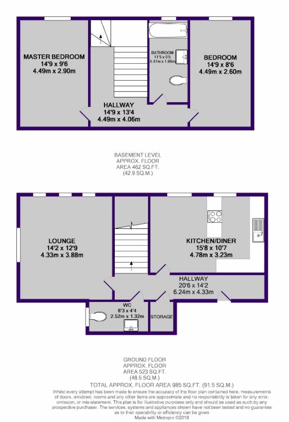 2 bedroom flat for sale - floorplan