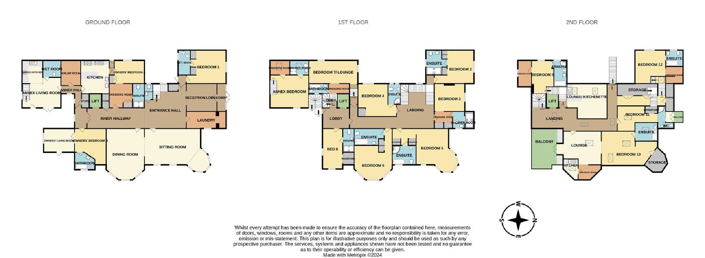 15 bedroom detached house for sale - floorplan