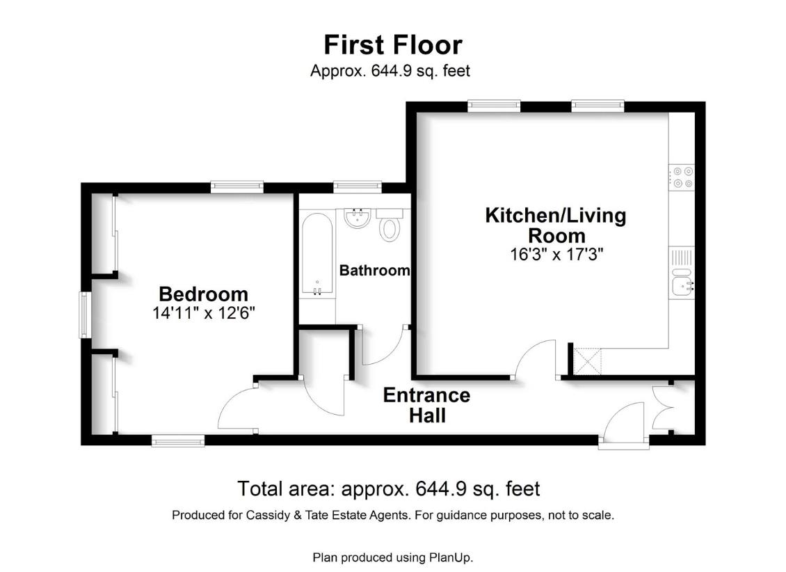 1 bedroom flat for sale - floorplan