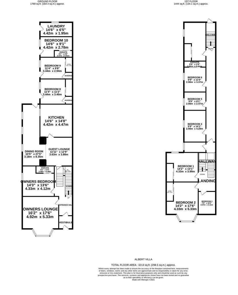 10 bedroom guest house for sale - floorplan