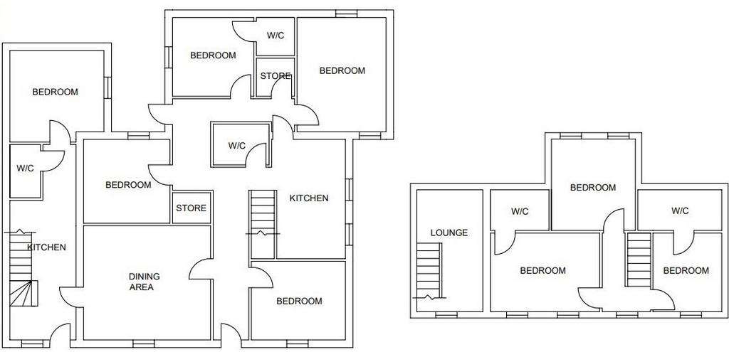 8 bedroom guest house for sale - floorplan
