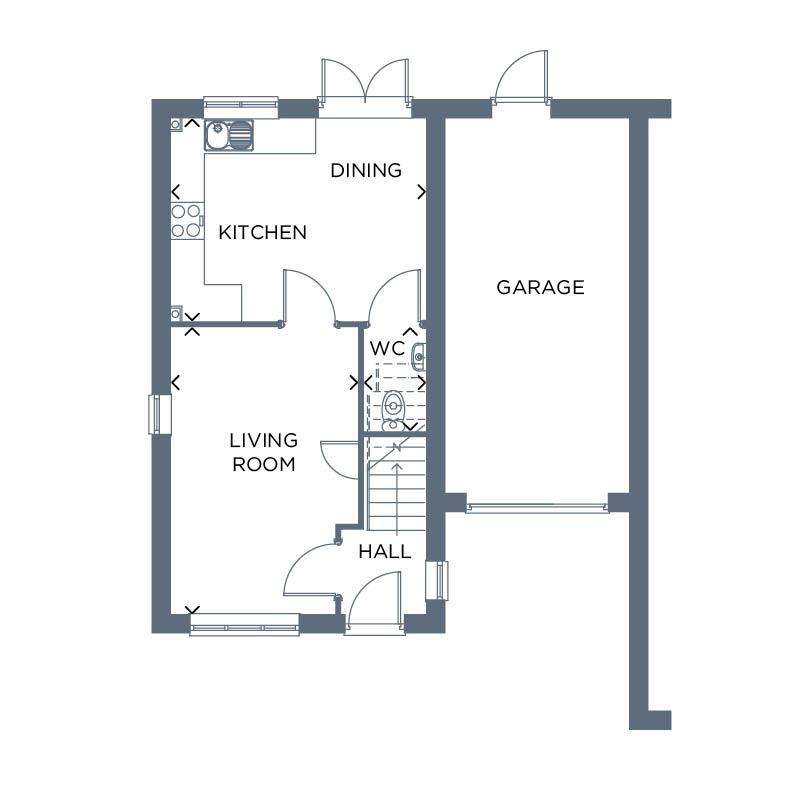 3 bedroom semi-detached house for sale - floorplan