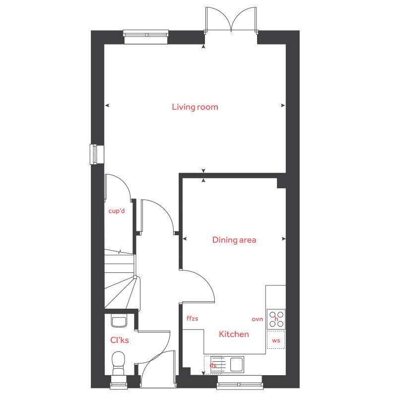 3 bedroom semi-detached house for sale - floorplan