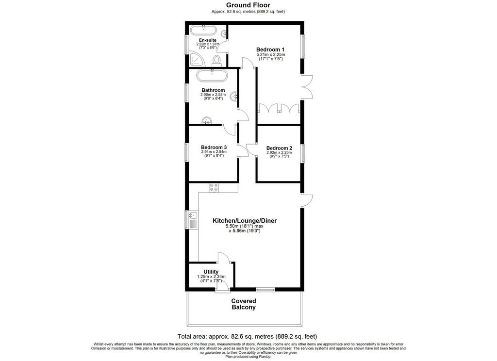 3 bedroom log cabin for sale - floorplan