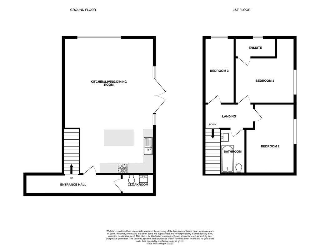 3 bedroom barn for sale - floorplan
